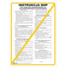 Instrukcja BHP i PPOŻ BHP przy obsłudze urządzeń będących pod napięciem prądu elektrycznego