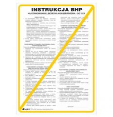 Instrukcja BHP i PPOŻ BHP na stanowisku elektryka konserwatora – do 1 kV