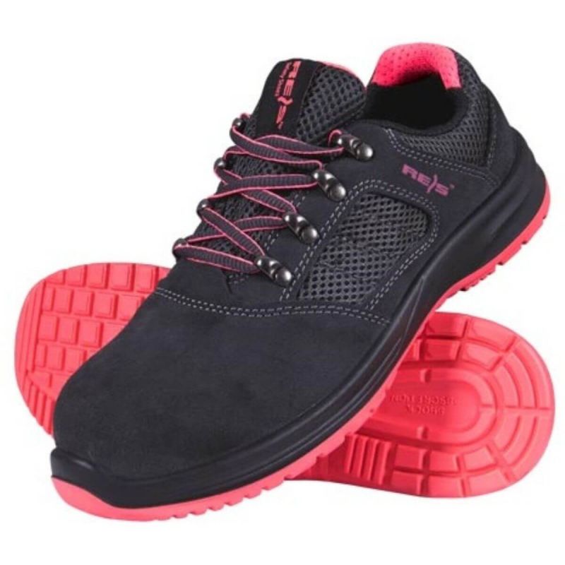Buty bezpieczne z siateczką damskie BRSTORK-P S1 SRC SPI Reis rozowa podeszwa