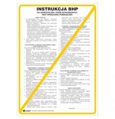 Instrukcja BHP i PPOŻ BHP dla sprzątaczek i osób zatrudnionych przy sprzątaniu pomieszczeń