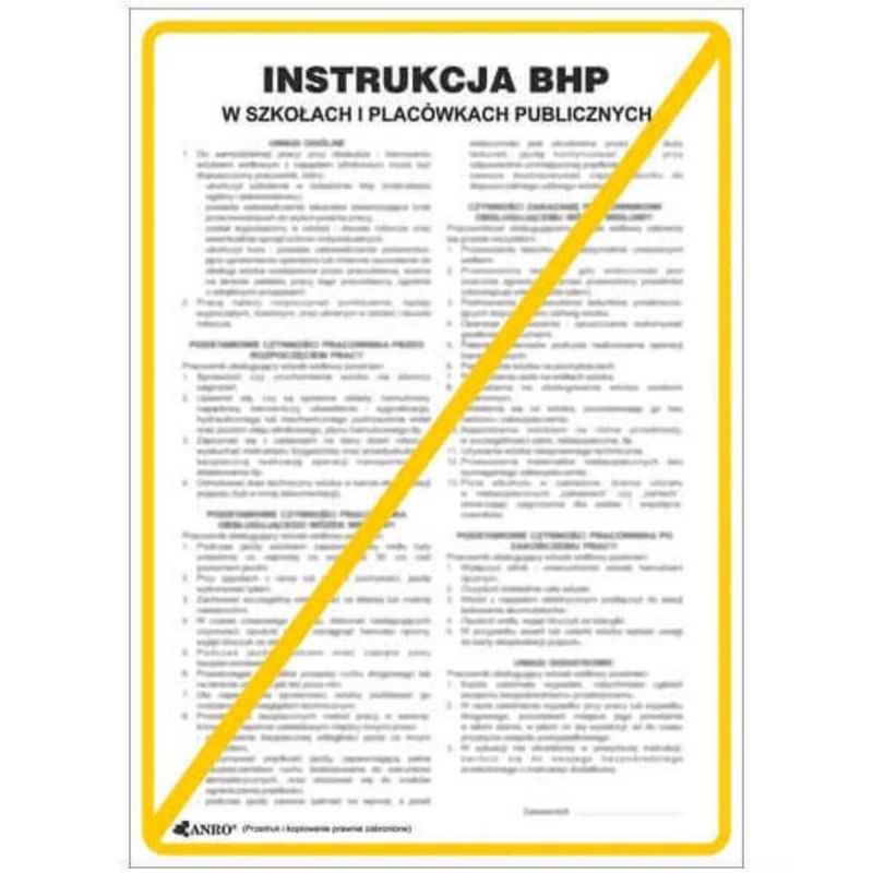 Instrukcja BHP i PPOŻ BHP w szkołach i placówkach publicznych