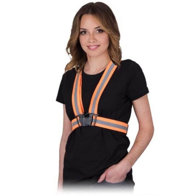 Szelki z pasami odblaskowymi KOS-STRAPE pomaranczowe ostrzegawcze Reis