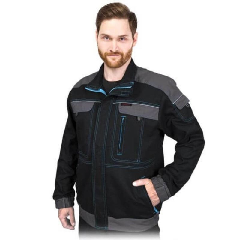 Bluza ochronna meska warsztatowa bhp CORTON-J BS Reis czarno-szara