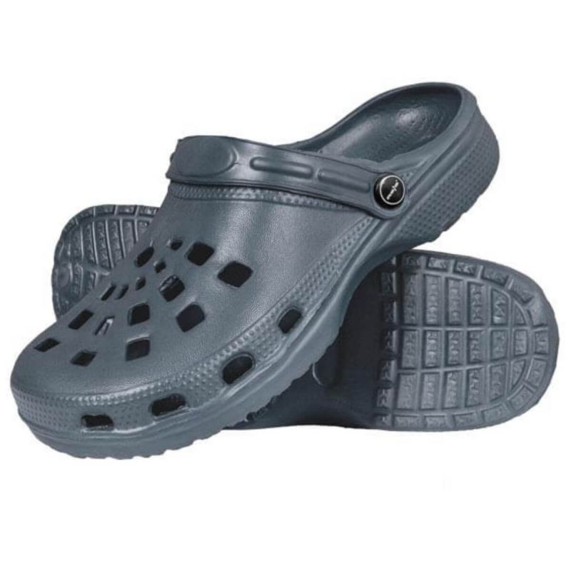 Klapki gumowe z otworami BCDOTS S Reis - szary/stalowy