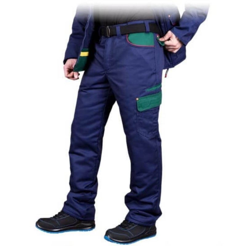 Spodnie ochronne ocieplane do pasa SPTO GZ Taiga Reis - granatowo-zielone