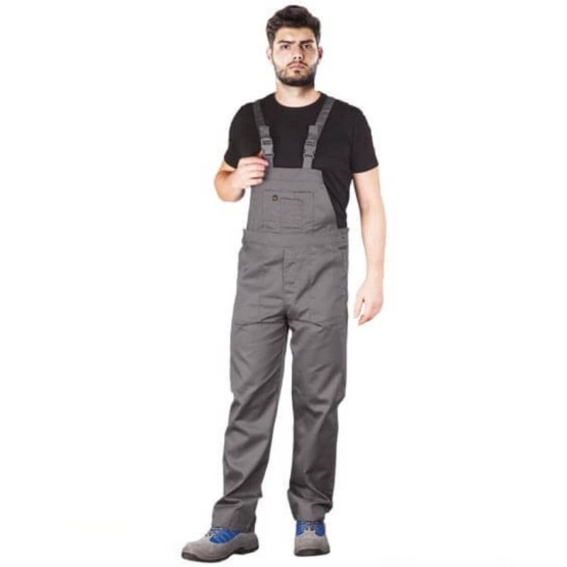 Spodnie ochronne ogrodniczki YES-B S Reis - szary/stalowy