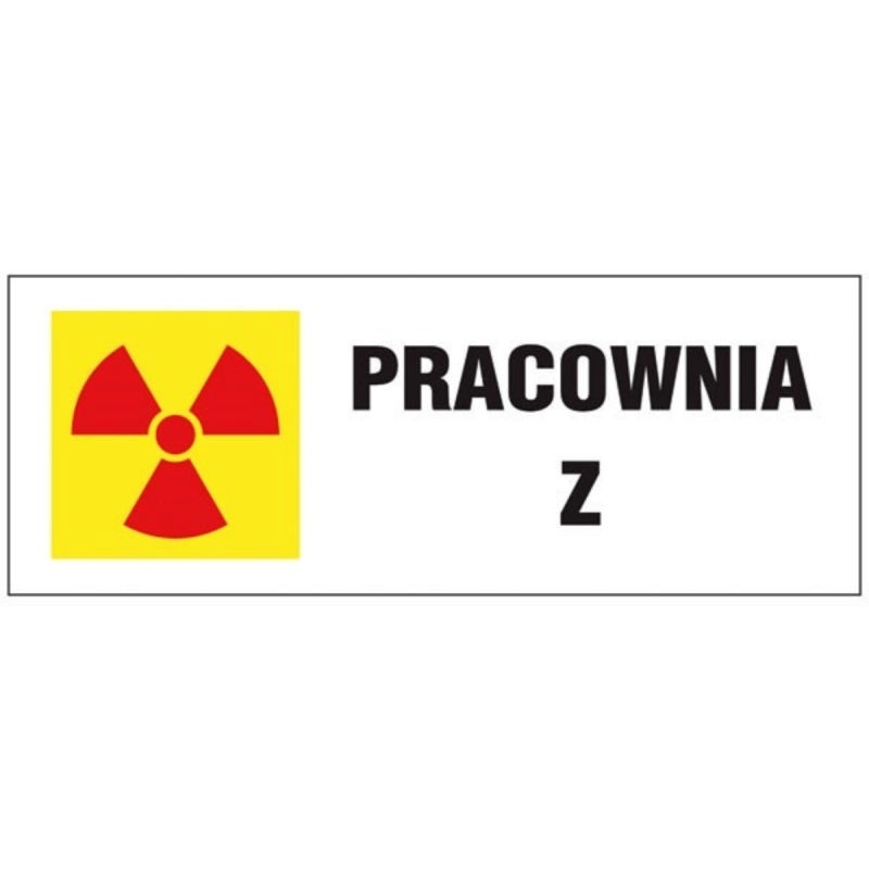 Znak bhp oznakowanie promieniowania jonizującego PRACOWNIA Z
