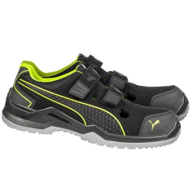 Lekkie sportowe sandaly robocze z podnoskiem ochronnym i wkladka Puma NEODYME GREEN LOW S1P ESD SRC