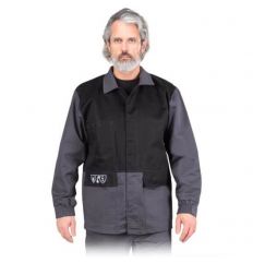 Bluza spawalnicza antyelektrostatyczna, trudnopalna SAFE-J SB Reis szaro-czarna