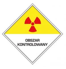 Znak bhp oznakowanie promieniowania OBSZAR KONTROLOWANY