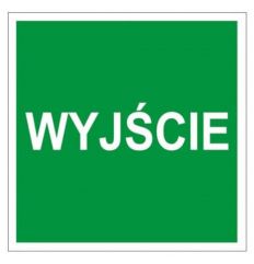 Rewers do znaków bhp DRZWI EWAKUACYJNE