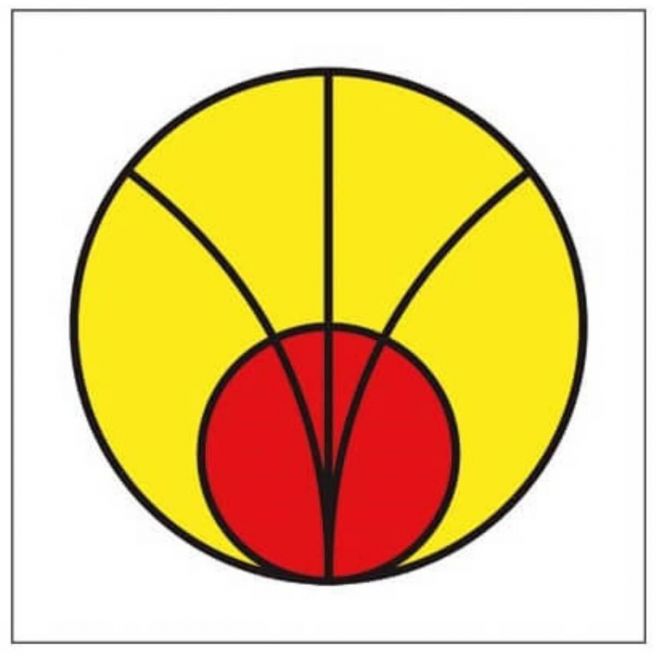 Oznakowanie promieniowania PROMIENIOWANIE ELEKTROMAGNETYCZNE (STREFA ZAGROŻONA)