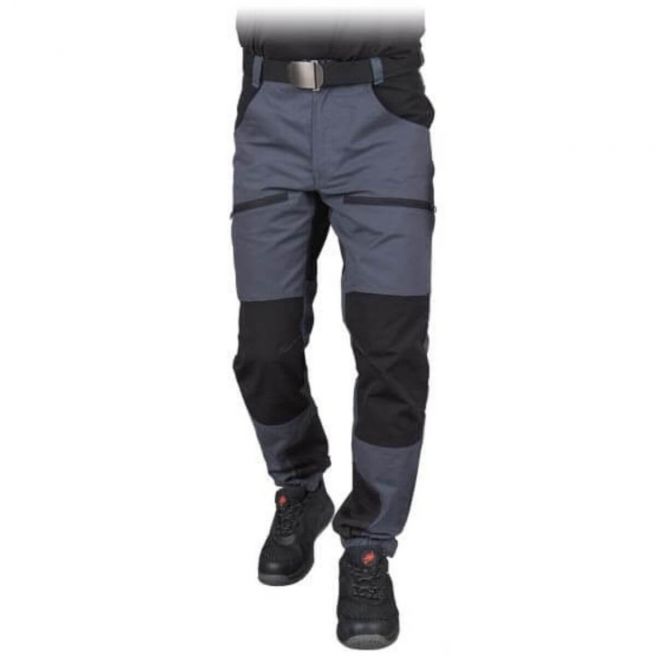 Spodnie ochronne do pasa rozciągliwe HOBBER Reis ciemnoszaro-czarny