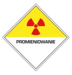 Znak bhp oznakowanie promieniowania PROMIENIOWANIE