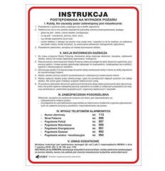 Instrukcja PPOŻ INSTRUKCJA POSTĘPOWANIA NA WYPADEK POŻARU