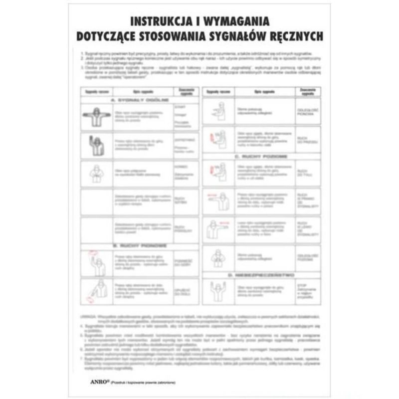 Instrukcja BHP i PPOŻ Instrukcje i wymagania dotyczące stosowania sygnałów ręcznych