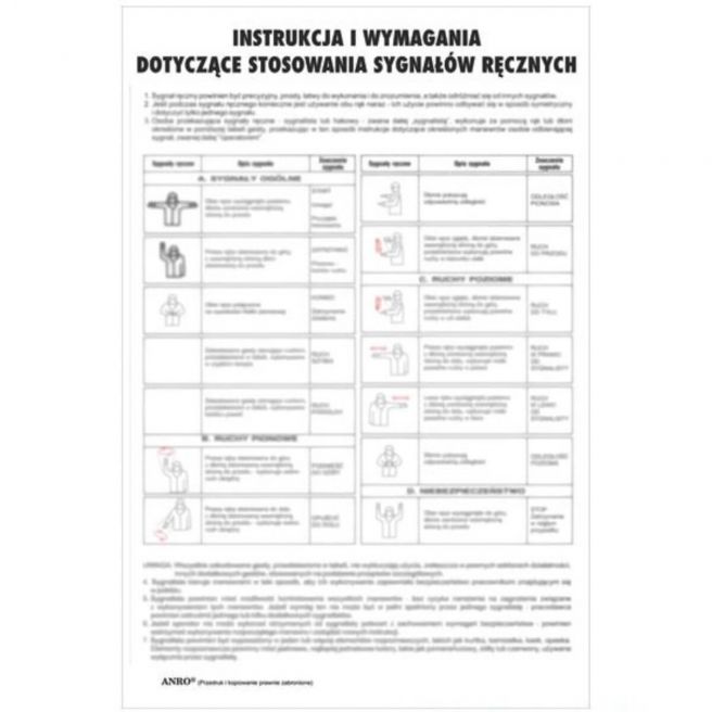 Instrukcja BHP i PPOŻ Instrukcje i wymagania dotyczące stosowania sygnałów ręcznych