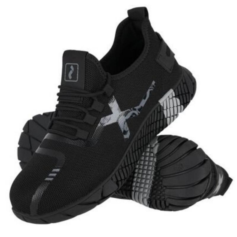 Lekkie buty bezpieczne z siatką BRGALAXY S1 PL BS Reis czarno-szare