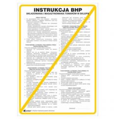 Instrukcja BHP i PPOŻ BHP dla składowania i magazynowania towarów w sklepie
