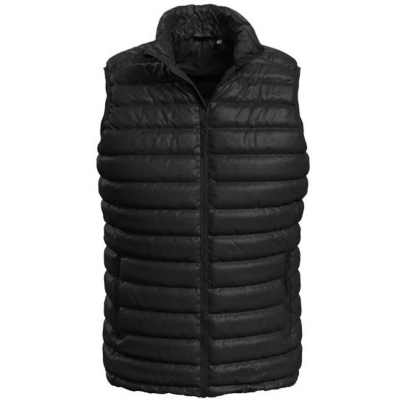 Pikowany bezrękawnik męski SST5430 BLO Stedman czarny