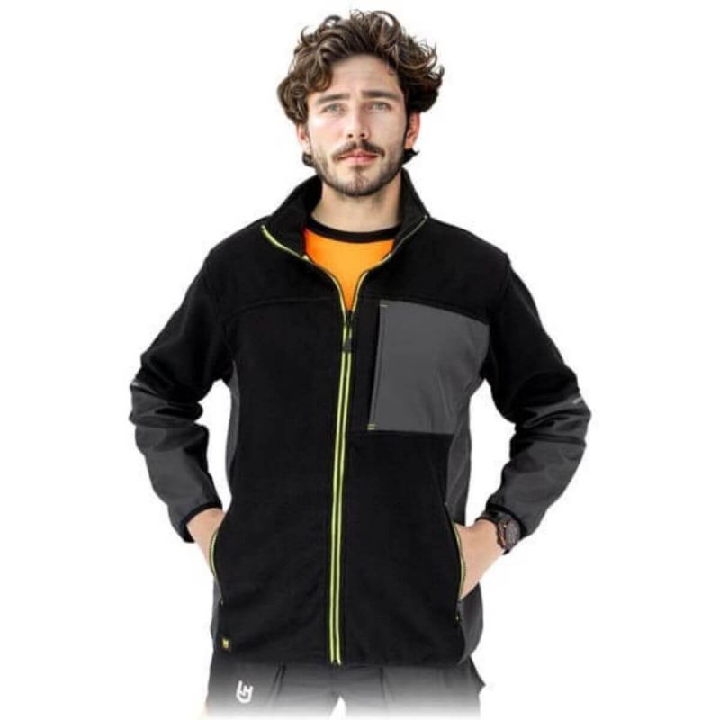Bluza ochronna polarowa LH-POLSHELL BY Leber&Hollman czarno-żółta