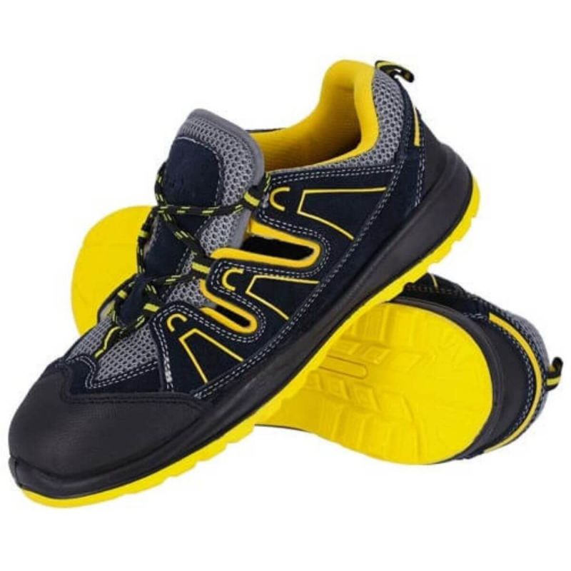 Lekkie sandaly robocze z podnoskiem stalowym BRTITO-S S1 SRC BSY Reis - czarno-szaro-zolte