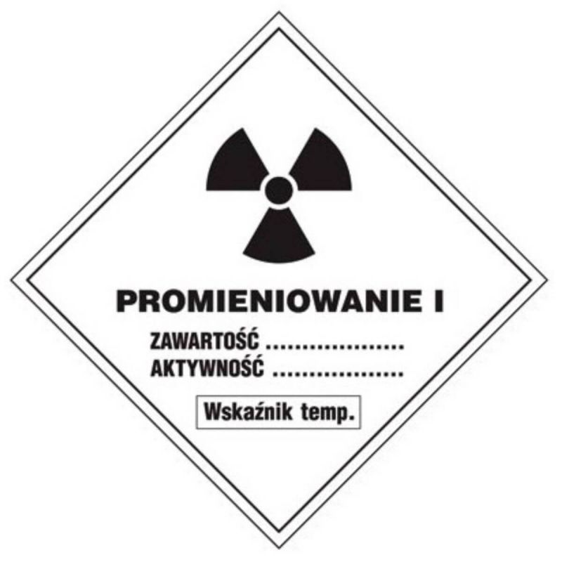 Oznakowanie promieniowania PROMIENIOWANIE 1