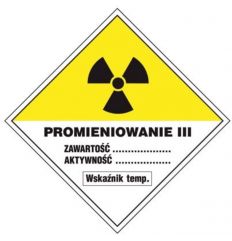 Oznakowanie promieniowania PROMIENIOWANIE 3