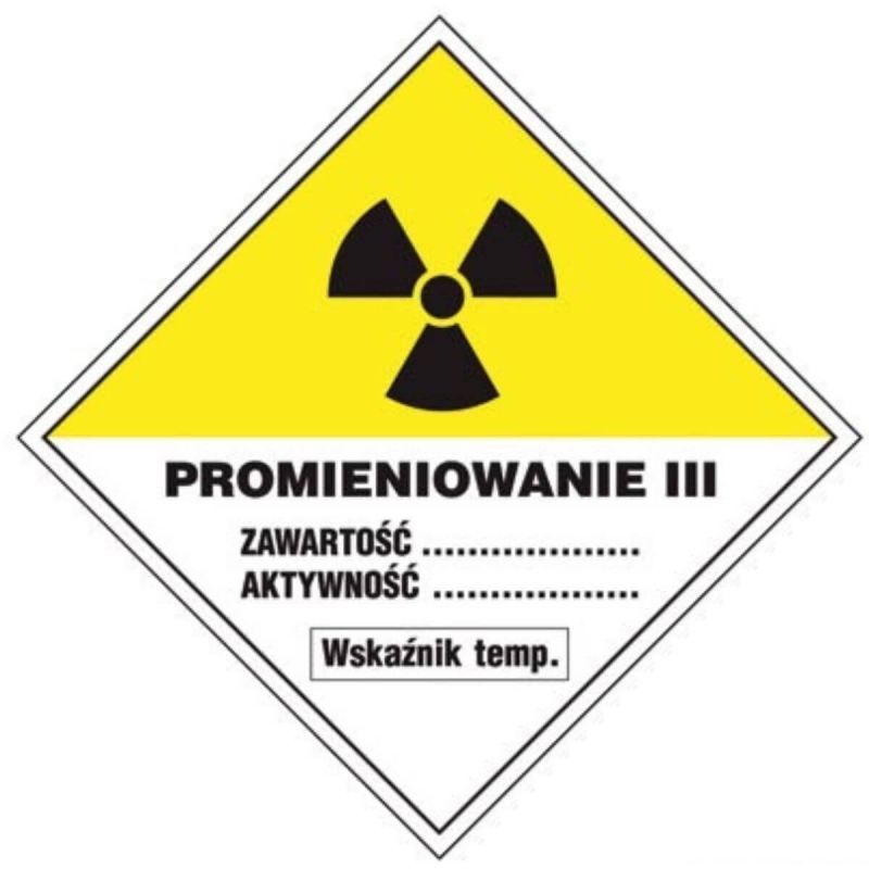 Oznakowanie promieniowania PROMIENIOWANIE 3