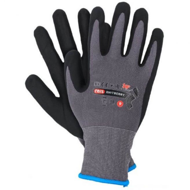 Rękawice ochronne RNITBERRY SB Reis - szaro/czarne