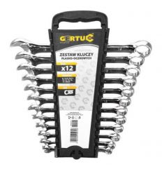 Zestaw kluczy płasko oczkowych GKLPLOCZ12S 6-19 mm 12-szt. Gertu