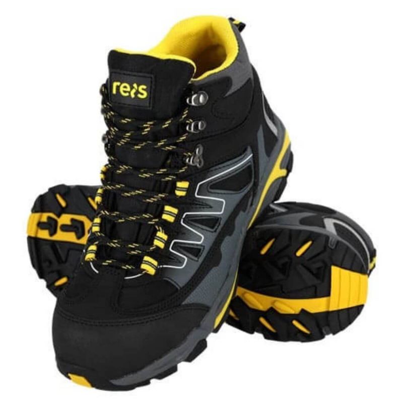 Trzewiki bezpieczne BCRAD-T BSY S1 PS SR Reis czarno-szaro-żółte