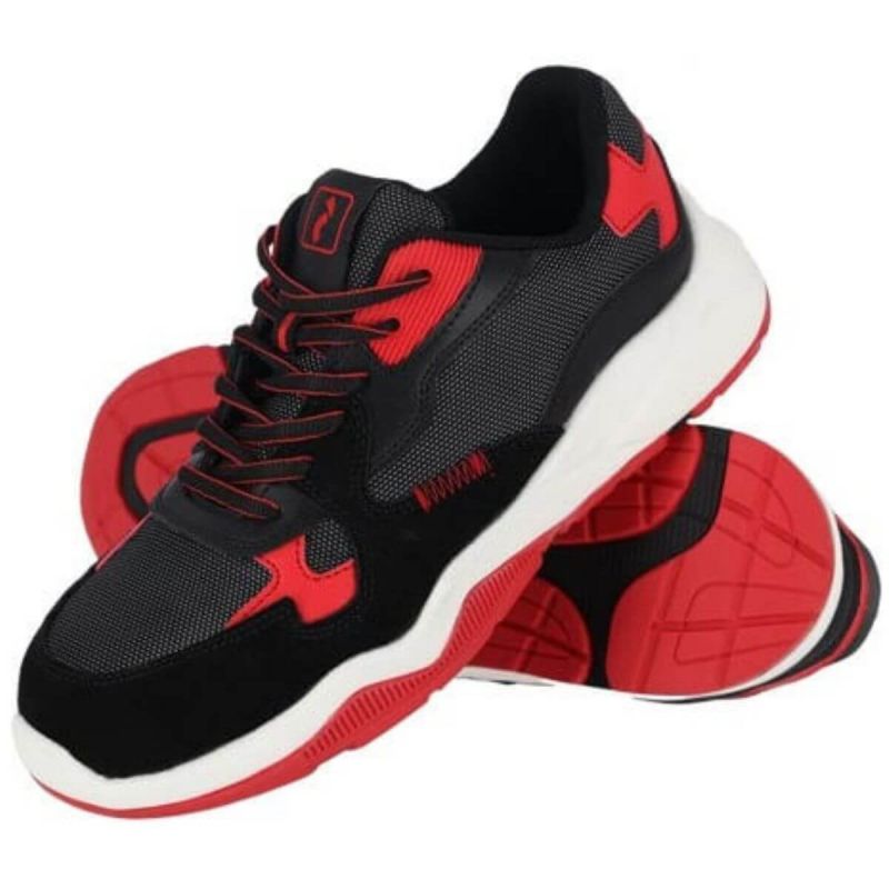 Buty robocze adidasy BRTEEN BCW S1 SR FO HRO Reis - czarno-czerwono-białe