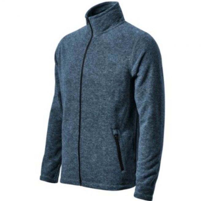 Micro polar męski zasuwany FACTOR 852 Malfini - ciemny denim melanż