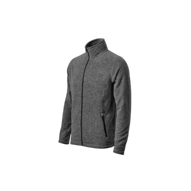 Micro polar męski zasuwany FACTOR 852 Malfini - czarny melanż