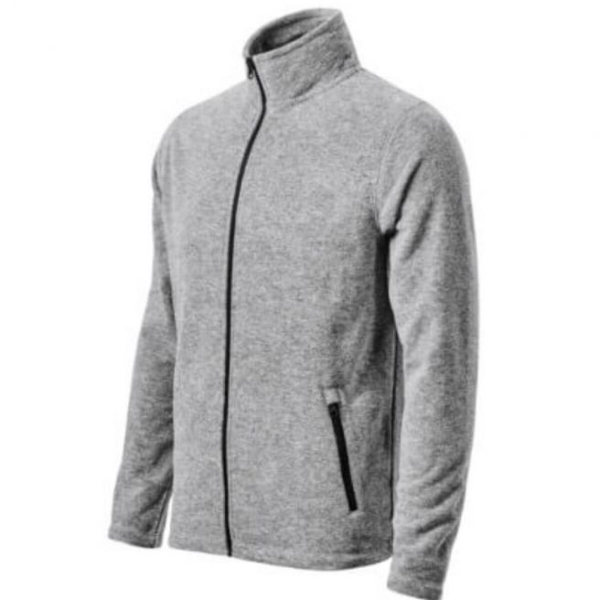 Micro polar męski zasuwany FACTOR 852 Malfini - srebrny melanż