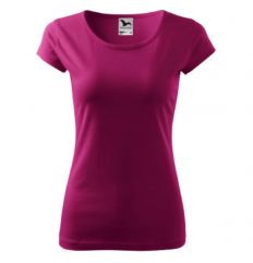 Koszulka damska bawełniana PURE 122 Malfini - fuksja czerwony