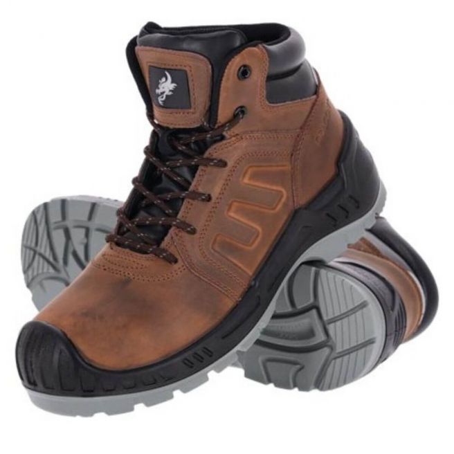 Buty bezpieczne TITAN-BRONCO S3S FO SR BBR Reis - czarno-brązowy