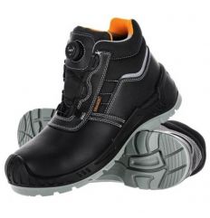 Trzewiki robocze skórzane TITAN-GLAT S3S FO SR Reis - czarno-pomarańczowy