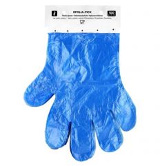 Rękawice ochronne foliowe jednorazowe RFOLIA-PICK T Reis - niebieskie