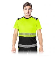 Koszulka ostrzegawcza z siateczki IGUANA-TS YB Reis - żółto-czarna