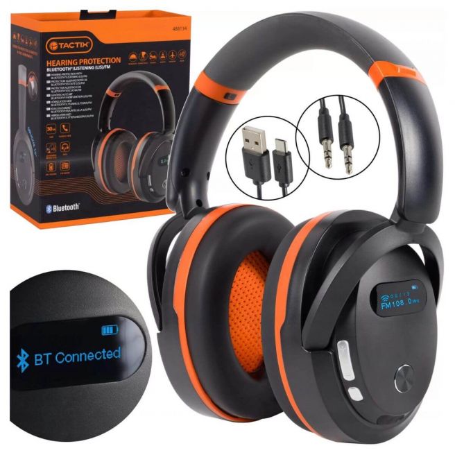 Słuchawki ochronne z radiem FM i Bluetooth Tactix 488134