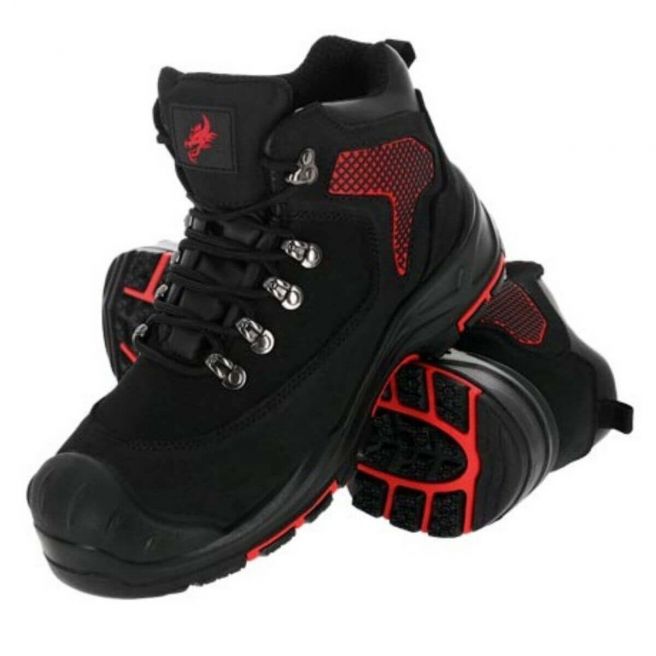 Trzewiki robocze BRMEFISTO S3L HRO BC Reis - czarno-czerwone