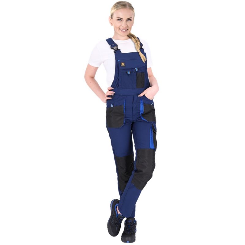 Spodnie ochronne ogrodniczki damskie OX-FIO-B GBN Ogrifox granatowo-czarne