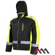 Kurtka ocieplana ostrzegawcza CLASSWORK Art.Mas - czarno-żółty