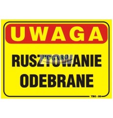 Znak tablica UWAGA...