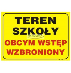 Znak TABLICA TEREN SZKOŁY...