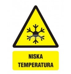 Znak Naklejka 5x7 cm NISKA...