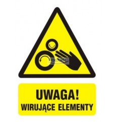 Znak Naklejka 5x7 cm UWAGA...