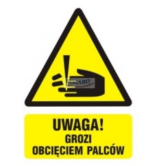 Znak Naklejka 5x7 cm UWAGA!...